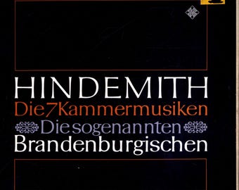 Hindemith: Die 7 Kammermusiken 3-LP Box Set - Concerto Amsterdam, Vintage Klassiek Vinyl, Telefunken SLT 43110/12-B, 0826