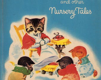 Vintage Book: Three Little Kittens and Other Nursery Tales, Wonder Books #503 1946, 0725