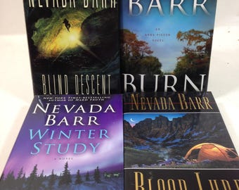 4 Nevada Barr Books: Winter Study, Blood Lure, Blind Descent and Burn