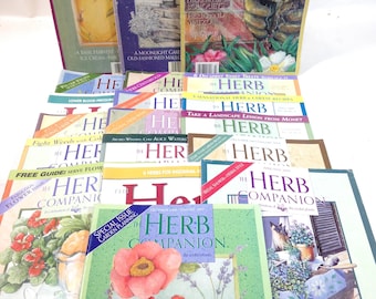 19 Issues of Herb Companion Magazine, 1990s, to 2010, Herbal Remedies & more
