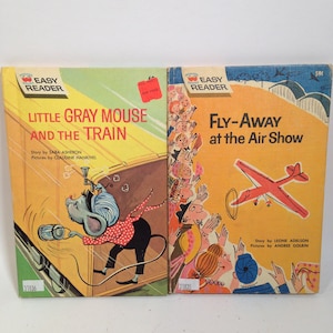 2 Vintage Easy Reader Books 1960s Hardcover 1123
