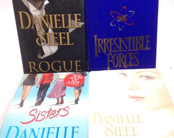 4 książki Danielle Steel: „Rogue”, „Irresistible Forces”, „Sisters” i „H.R.H.”, 0226