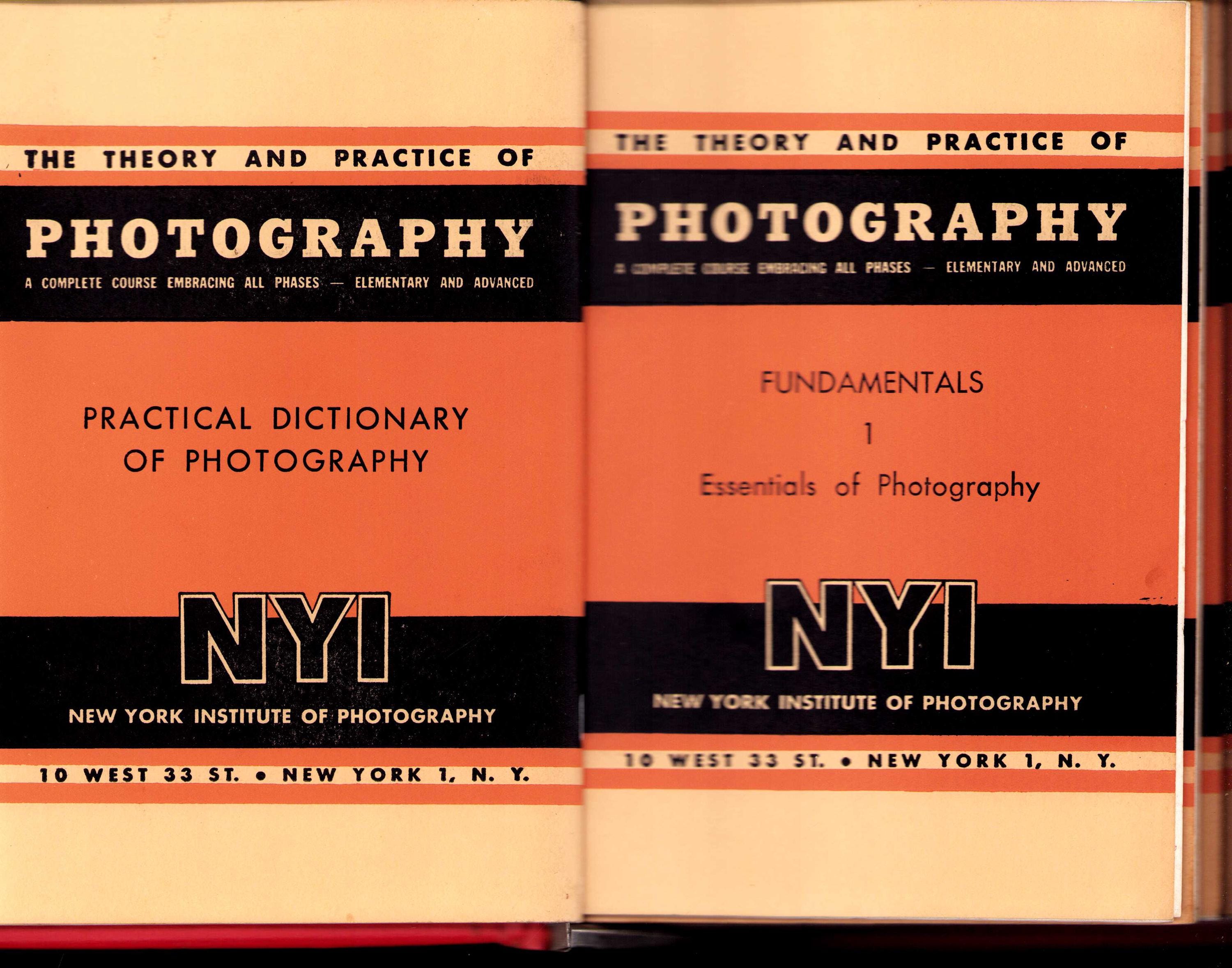 Vintage Book: Complete Course in Photography, New York Institute