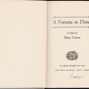 Libro d'epoca: A Fortune in Dimes di Mary Carter, 1963, seconda ristampa, 0625