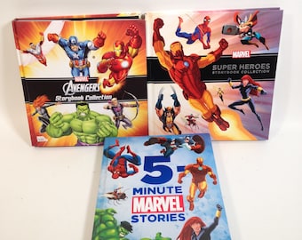 3 Children&#39;s Books Avengers and Marvels Stories 0724