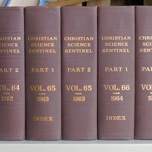 19 volúmenes encuadernados de la revista Christian Science Sentinel 1960-1969 0621