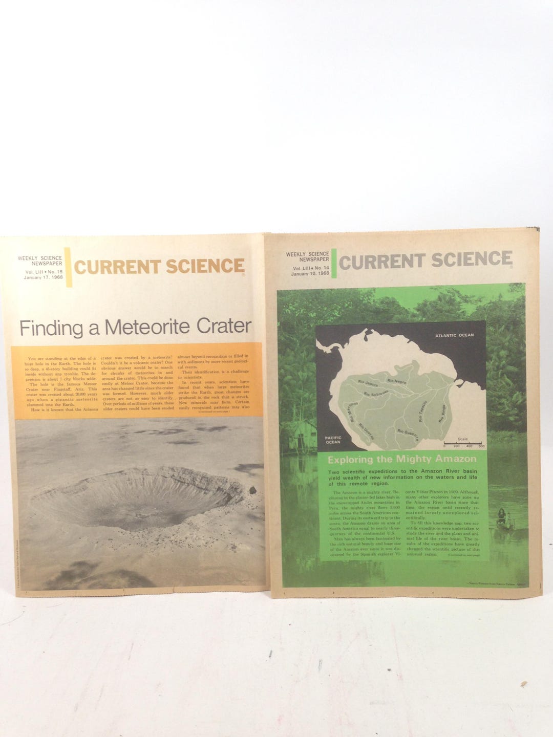 Current Science: Weekly Science Newspaper, 2 Issues From 1968 0225 - Etsy
