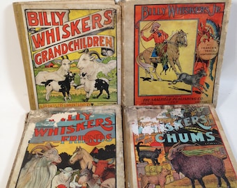 4 livres Billy Whiskers du début des années 1900 0524