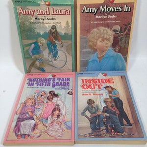 4 Children&#39;s Fiction Books Apple Paperbacks 1980s 0124