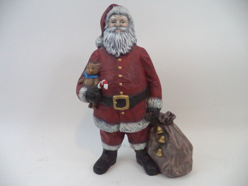 Ceramic Santa Claus with Bag Figurine Christmas 12 1118