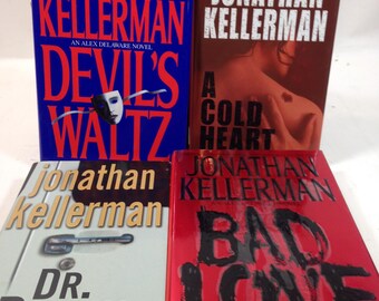 4 Jonathan Kellerman Books: A Cold Heart, Dr. Death, Bad Love, and Devil's Waltz