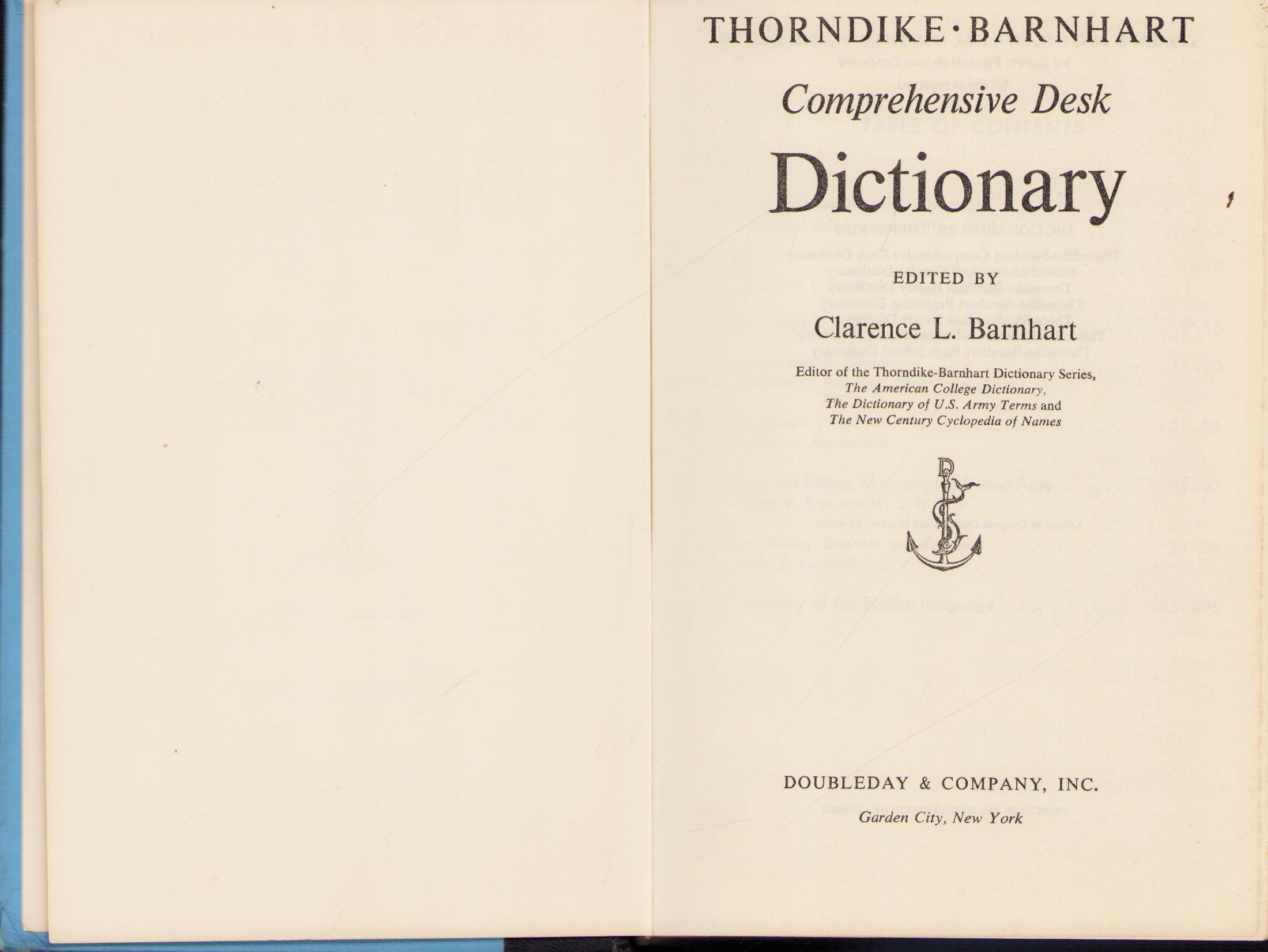 Vintage Book: Thorndike & Barnhardt Comprehensive Desk Dictionary