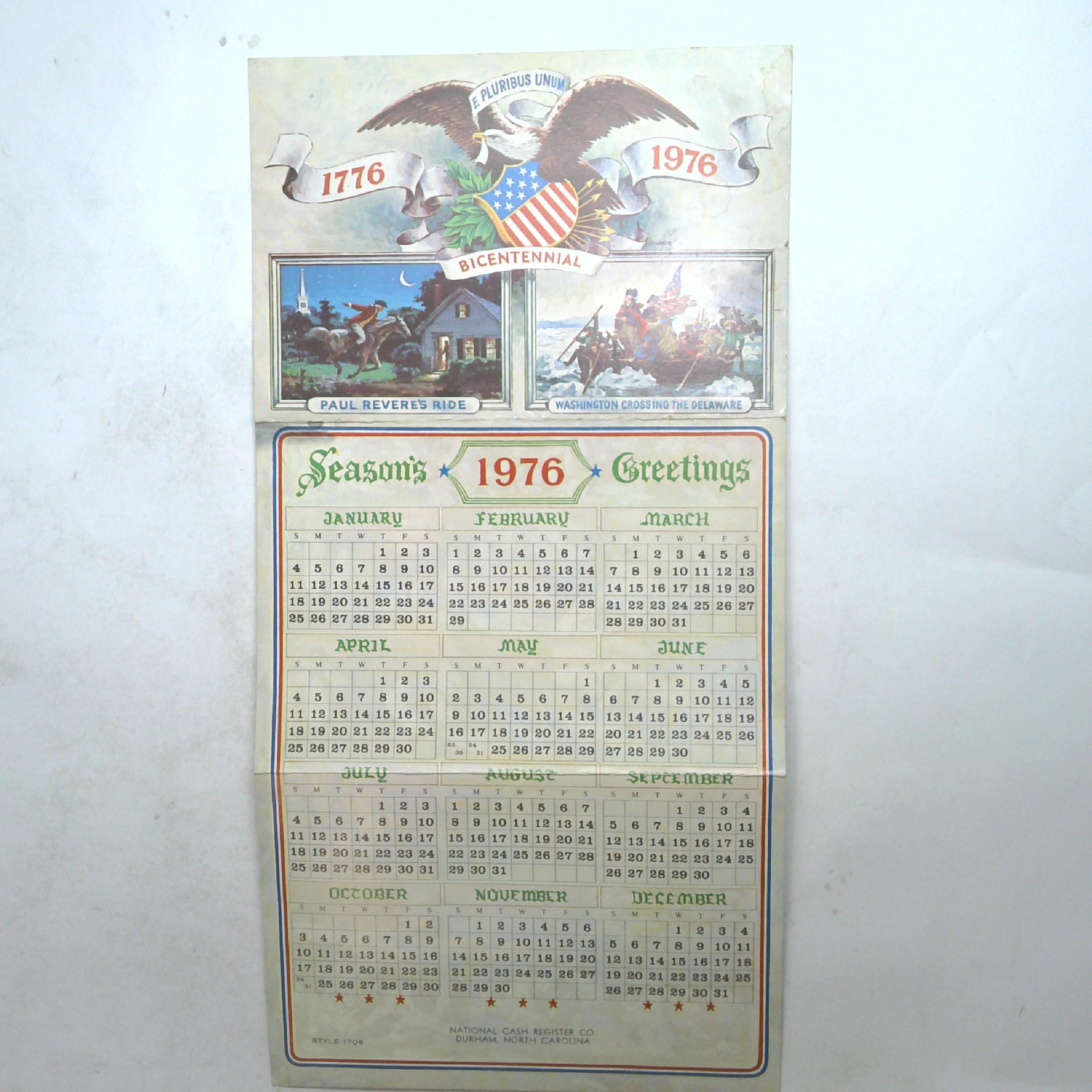 1976 Calender - Etsy