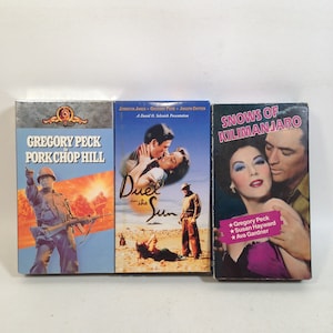Three Movies Starring Gregory Peck on VHS Tape, Pork Chop Hill and 2 more! 0724
