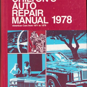 Livro antigo: Manual de reparo de automóveis de Chilton, 1978, carros americanos de 1971 a 1978, 0625