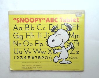 Stary notatnik ABC Peanuts Snoopy z 1958 r. bez napisów 0225