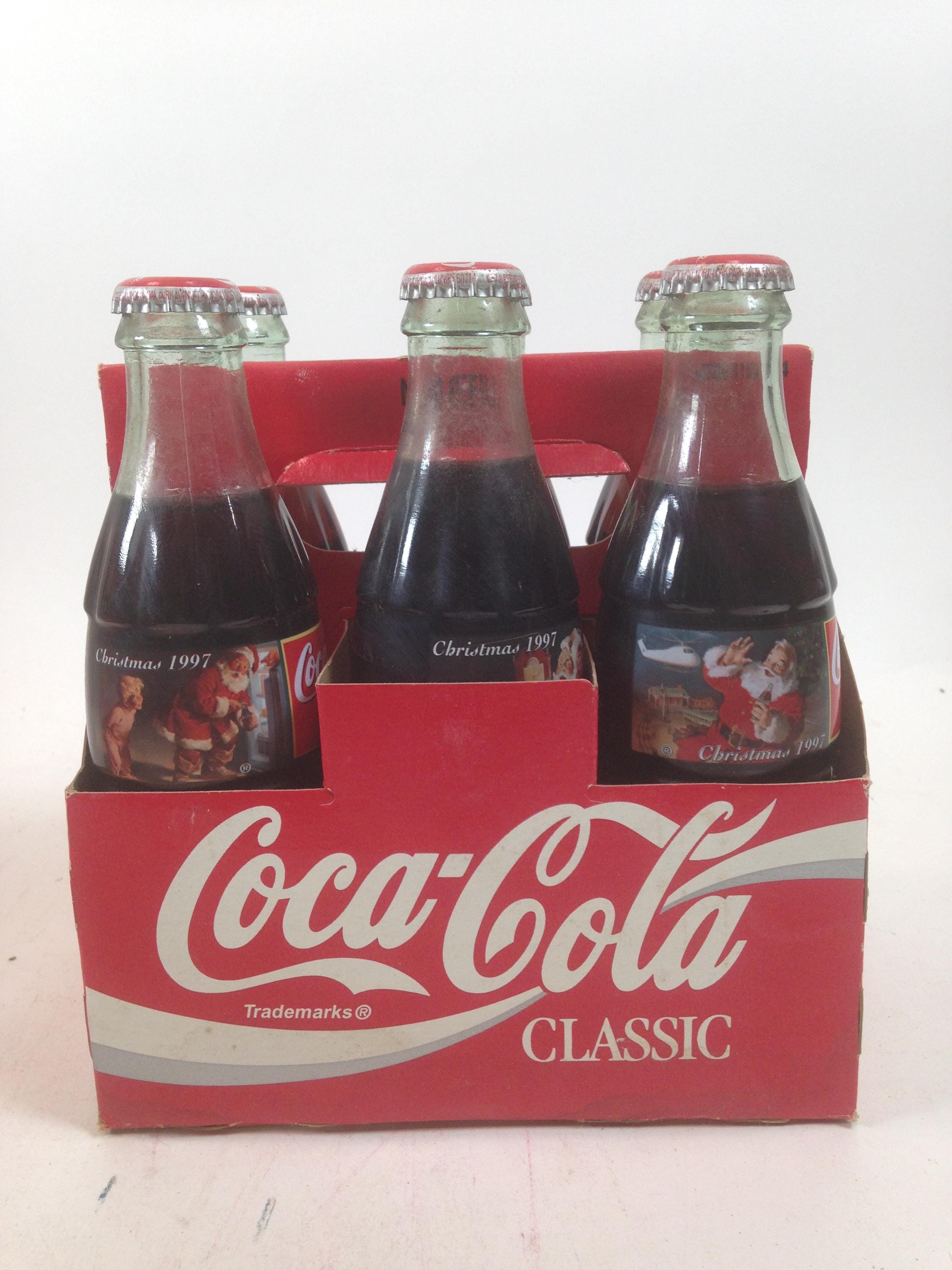 1997 Christmas Coca-cola Commemorative Bottles 4 Different Designs