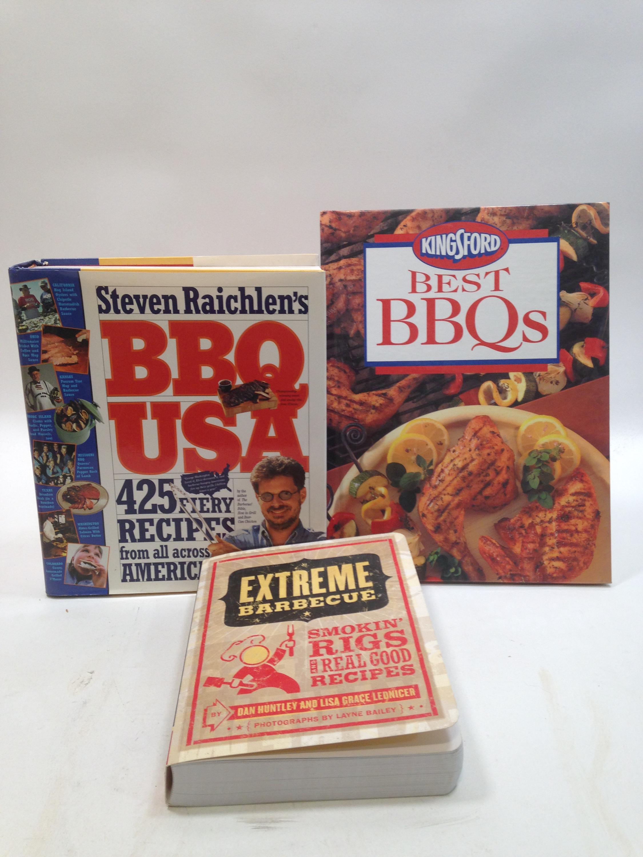 4 livres de recettes de barbecue, BBQ USA, Extreme Barbecue & Best BBQs 1124