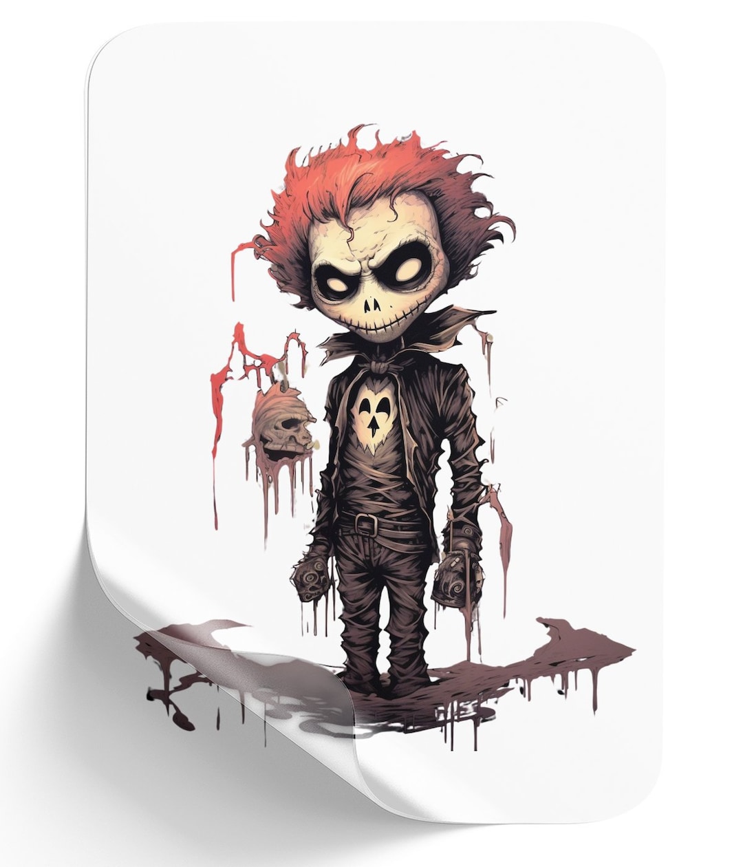 Nightmare Before Christmas Skull Face Cartoon Character 6 Pack - Etsy