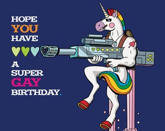 Gay Birthday Card  - greeting card