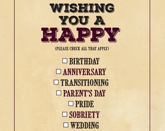 Gay Check Box Greeting Card