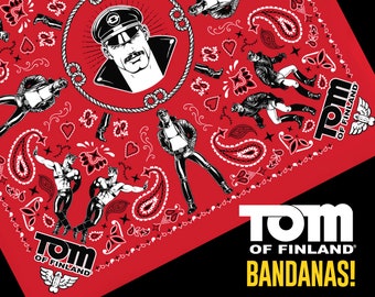 Tom of Finland Bandana (Gay Hankie , shirt, Fetish, Leather Pants, Queer)