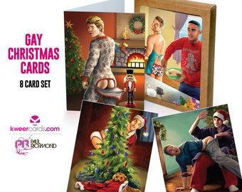 Gay Christmas Card Set (Holiday, LGBTQ) by Paul Richmond