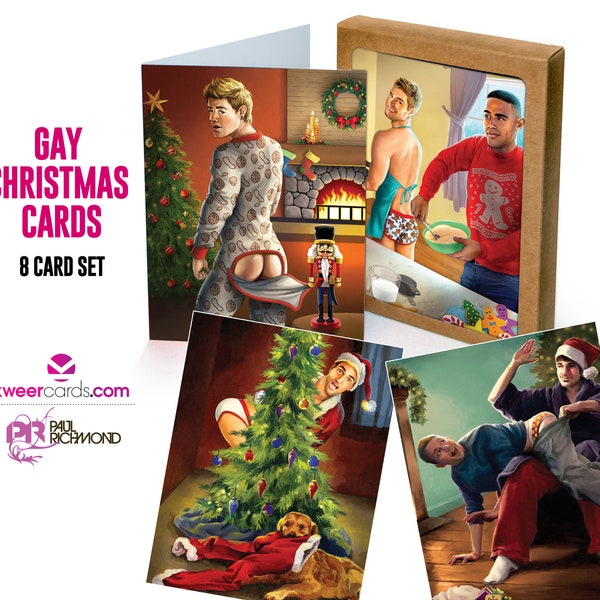 Gay Christmas Card Set (Holiday, LGBTQ) by Paul Richmond