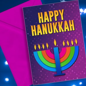 Gay Hanukkah Card (Queer, Juif)