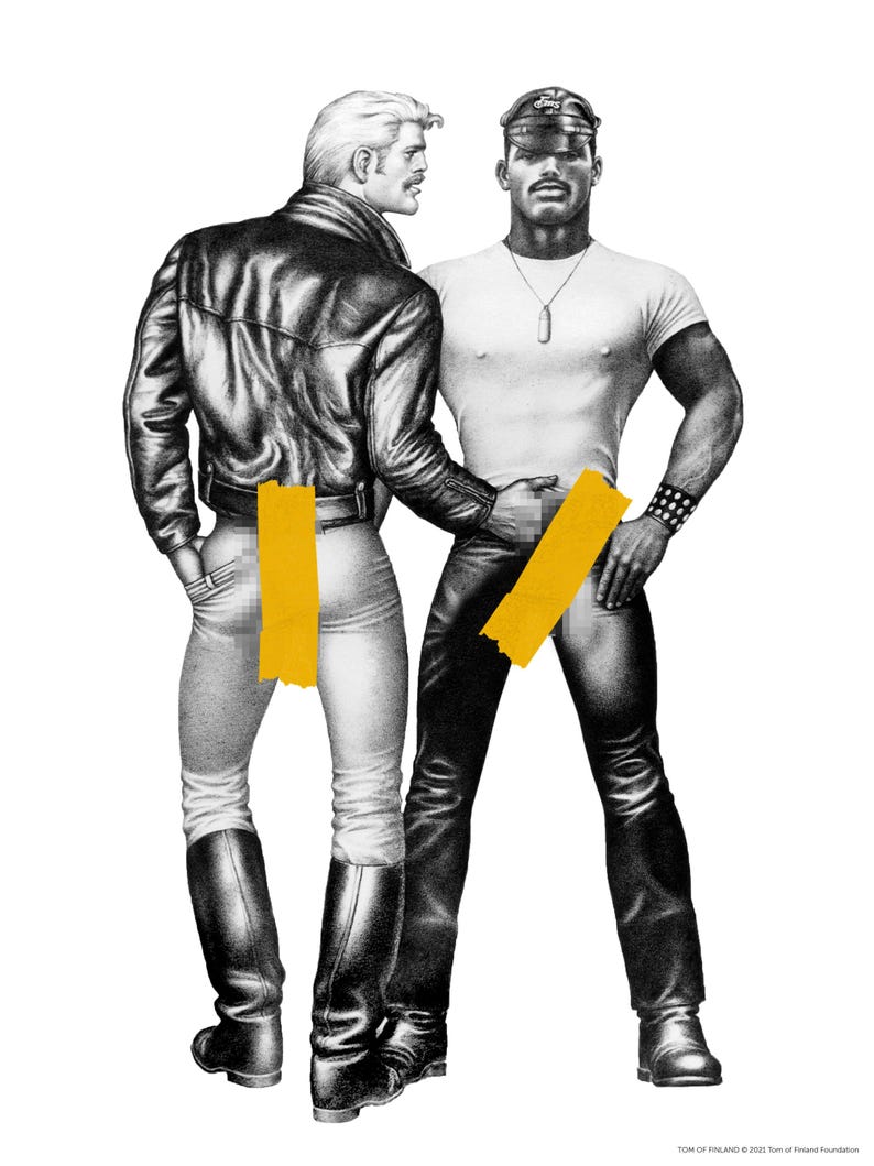Tom Of Finland Glossy Art Print – Leather Pants, Gay Male Figure – 9x12 Inch Unframed LGBTQ+ Poster