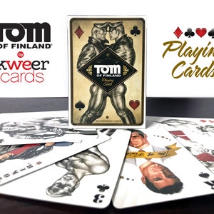 Tom of Finland : jeux de cartes (gay, imprimés, pervers, pantalons en cuir, poker, jeux)