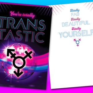 Totally Transtastic Gay Greeting Card (Transgender, Trans, Valentines )