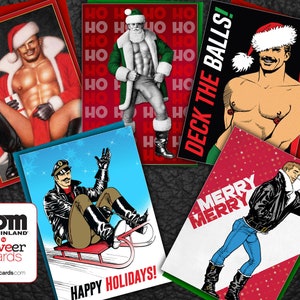 Cartões de Natal Tom of Finland (Gay, Queer, Kink, Impresso, Pacote)