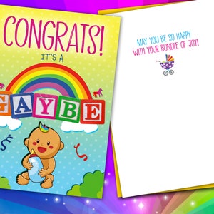 GAYBE Gay Greeting Card (Adoption or Birth)