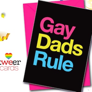 Tarjeta del Día de los Padres Gays "Regla de los papás gays" (Queer, LGBTQ, papá)