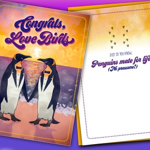 Amor pájaros gay tarjeta de matrimonio (Queer boda San Valentín)