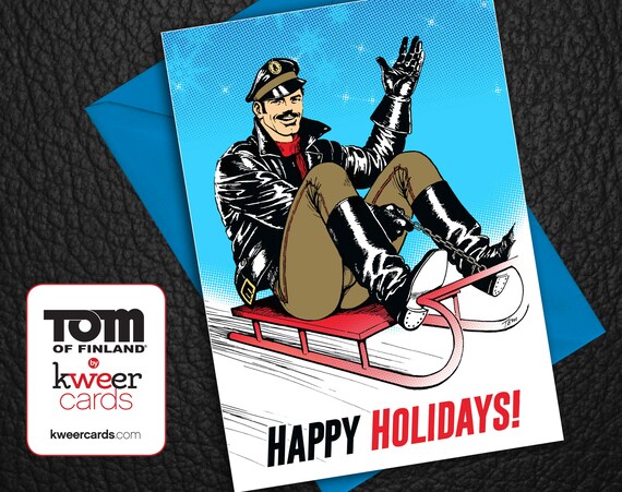 Gay Christmas Card - Tom of Finland  "Sleigh Ride" Print