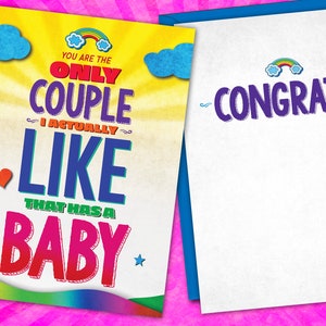 Tarjeta de felicitación de nuevos padres (adopción, bebé, niños)