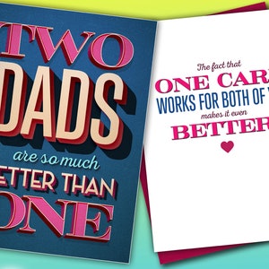 Dos papás son mejores que una tarjeta (Gay Fathers Day, Queer, LGBTQ)