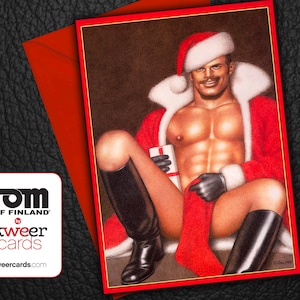 Carte de Noël gay - Tom of Finland « Santa’s Package » Imprimer
