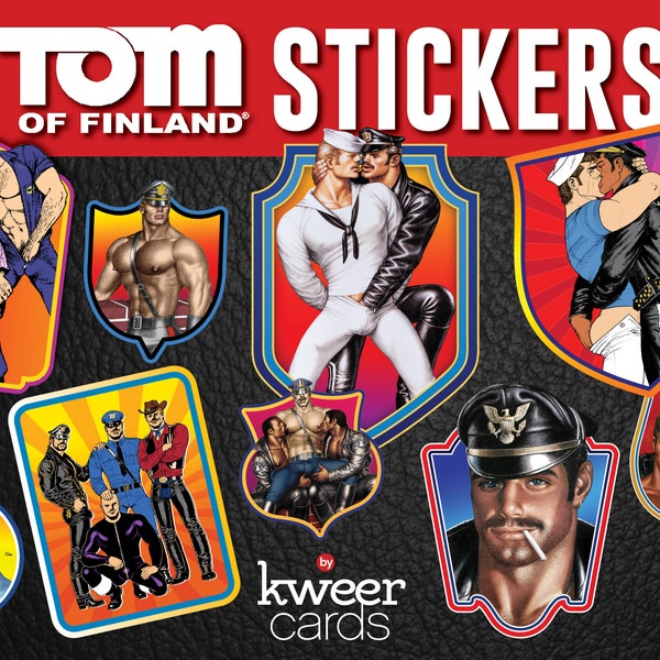 Adesivos Tom of Finland (Queer, Calça de Couro, Gay, Estampado, Kinky, Marinheiro)