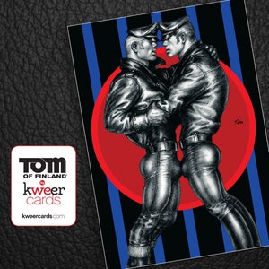 Tom of Finland Postkarte Lederhose Pride Print