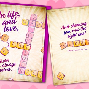 Carte de voeux Scrabble de Saint-Valentin (Saint Valentin)