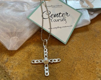 Center Yourself Sterling Silver Cross