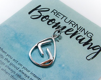 Returning Boomerang Sterling Silver Necklace
