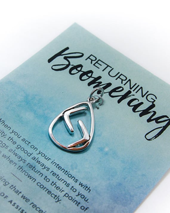 Returning Boomerang Sterling Silver Necklace - image 1