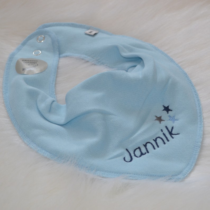 stars light blue Neck scarf with name