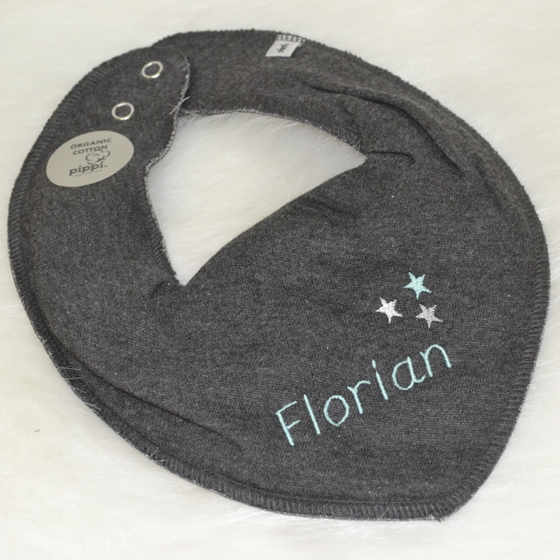 stars grey Neck scarf with name