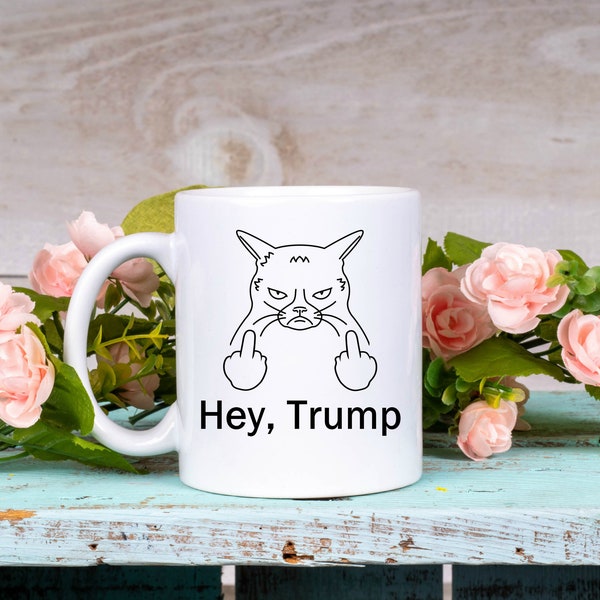 Anti Trump mug, Fuck Trump, I Hate Trump Mug, Dump Trump, Anti Trump Gifts, Trump Hater, Not My President, Democrat Mug + Bonus Coffee Book