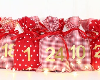 Adventskalender - rot/gold